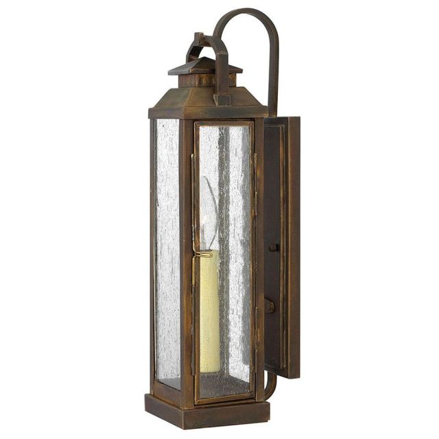 Hinkley Lighting Revere 1 Light 17 inch Tall Outdoor Wall Mount Lantern in Sienna with Clear Seedy Glass 1180SN