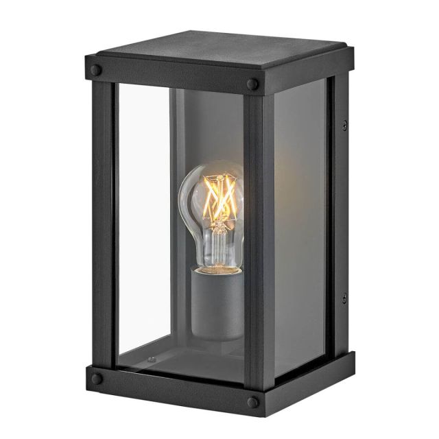 Hinkley Lighting 12190MB Beckham 1 Light 10 inch Tall Outdoor Wall Lantern in Museum Black with Clear Glass