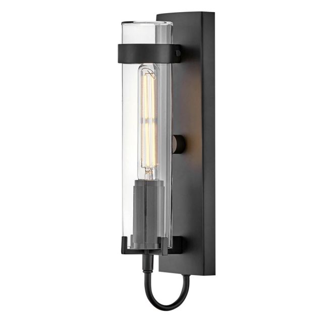 Hinkley Lighting 13200BK Ryden 1 Light 16 inch Tall LED Outdoor Wall Mount Lantern in Black with Clear Glass