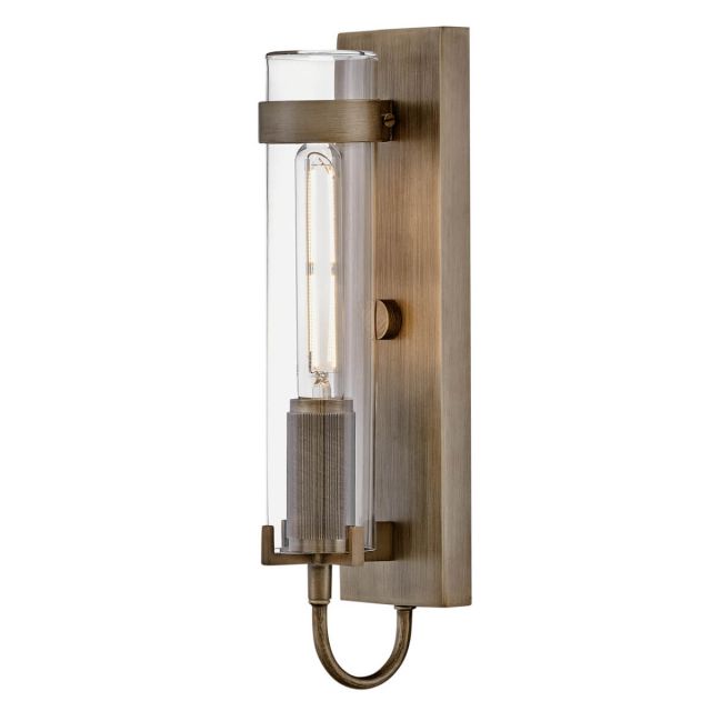 Hinkley Lighting 13200BU Ryden 1 Light 16 inch Tall LED Outdoor Wall Mount Lantern in Burnished Bronze with Clear Glass
