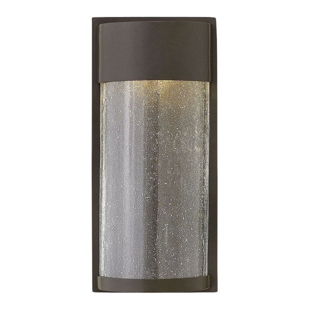 Hinkley Lighting Shelter 13 inch Tall LED Outdoor Wall Mount Lantern in Buckeye Bronze with Clear Seedy Glass 1340KZ