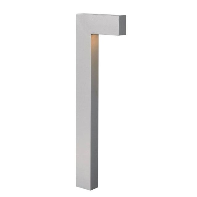 Hinkley Lighting Atlantis 1 Light 22 inch Tall LED Outdoor Landscape Path Light in Titanium with Etched Lens 1518TT-LL