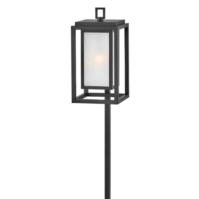 Hinkley Lighting 15558BK-LL Republic 1 Light 24 inch Tall Outdoor LED Path Light in Black with Etched Glass