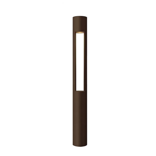 Hinkley Lighting 15601BZ Atlantis 1 Light 30 inch Tall Large Round LED Outdoor Bollard Light in Bronze with Etched Glass Lens