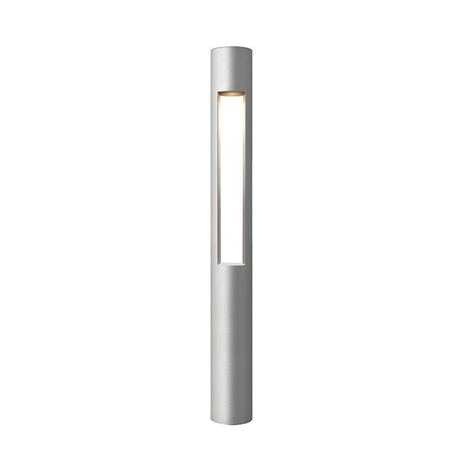 Hinkley Lighting Atlantis 1 Light 30 inch Tall Large Round Outdoor Bollard Light in Titanium with Etched Glass Lens 15601TT