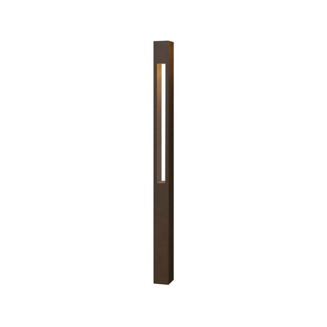 Hinkley Lighting 15602BZ Atlantis 1 Light 30 inch Tall Large Square LED Outdoor Bollard Light in Bronze with Etched Glass Lens
