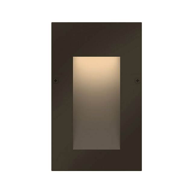 Hinkley Lighting 1562BZ Taper 5 inch Tall LED Landscape Deck-Patio Light in Bronze with Etched Glass