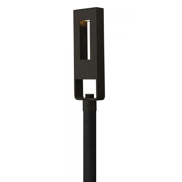 Hinkley Lighting 1641SK-LED Atlantis 25 inch Tall LED Outdoor Post Mount Lantern in Satin Black with Etched Lens