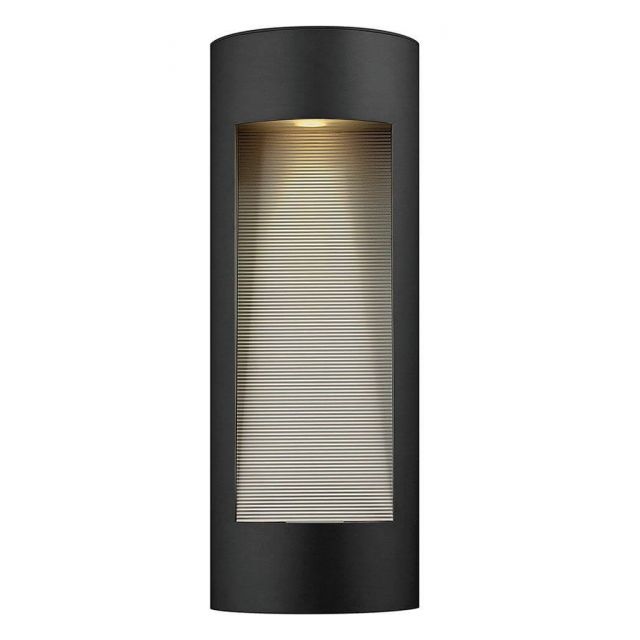 Hinkley Lighting 1664SK-LED Luna 24 inch Tall LED Outdoor Wall Mount Lantern in Satin Black with Etched Lens