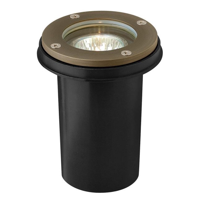 Hinkley Lighting 16701MZ Hardy Island 1 Light 4 inch Flat Top Outdoor Well Light in Matte Bronze with Clear Glass