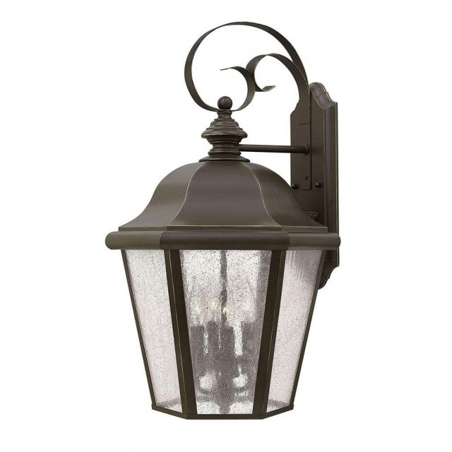 Hinkley Lighting Edgewater 4 Light 26 inch Tall Extra Large Outdoor Wall Mount Lantern in Oil Rubbed Bronze with Clear Seedy Glass 1675OZ