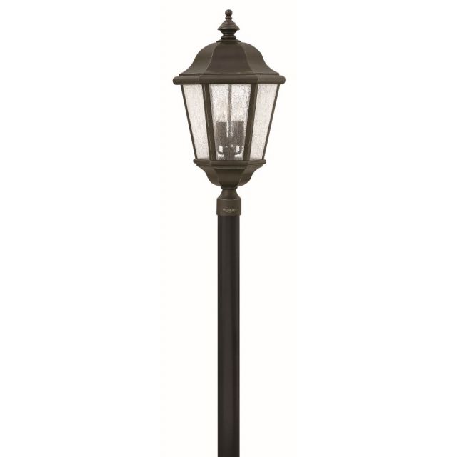 Hinkley Lighting Edgewater 27 Inch Tall 4 Post Light In Oil Rubbed Bronze With Clear Seedy Panels 1677OZ