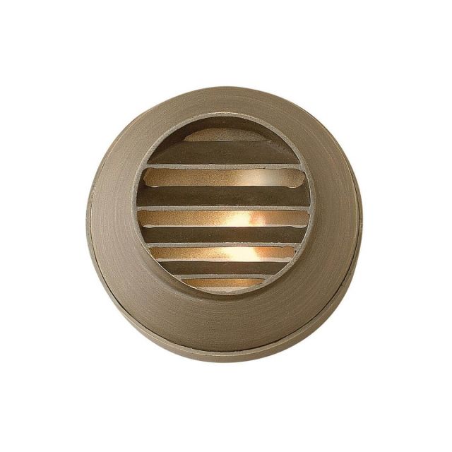 Hinkley Lighting Hardy Island 1 Light 3 inch Round Louvered LED Deck Sconce in Matte Bronze with Frosted Glass 16804MZ-LL