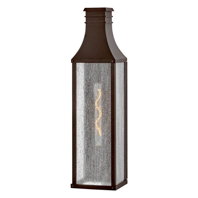Hinkley Lighting Beacon Hill 1 Light 30 inch Tall LED Outdoor Wall Mount Lantern in Blackened Copper with Clear Seedy Glass 17469BLC-LL