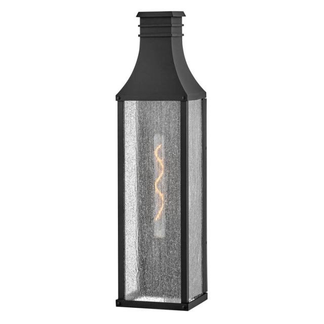 Hinkley Lighting Beacon Hill 1 Light 30 inch Tall LED Outdoor Wall Mount Lantern in Museum Black with Clear Seedy Glass 17469MB-LL