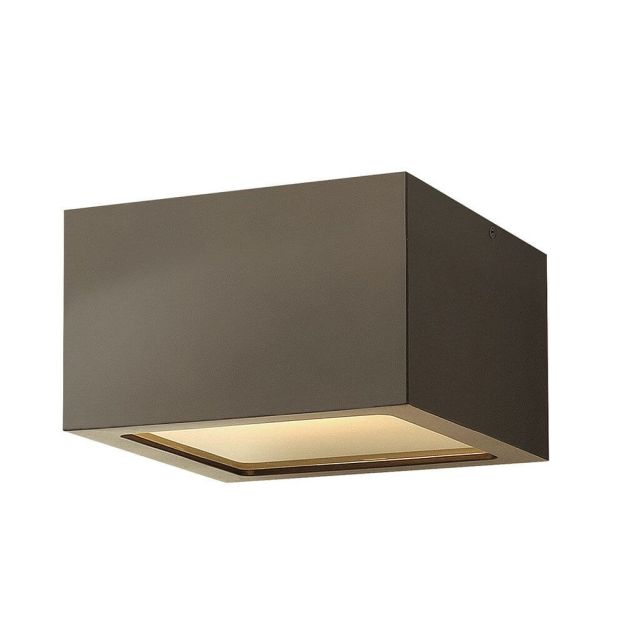 Hinkley Lighting Kube 6 inch LED Outdoor Flush Mount in Bronze with Etched Lens 1765BZ