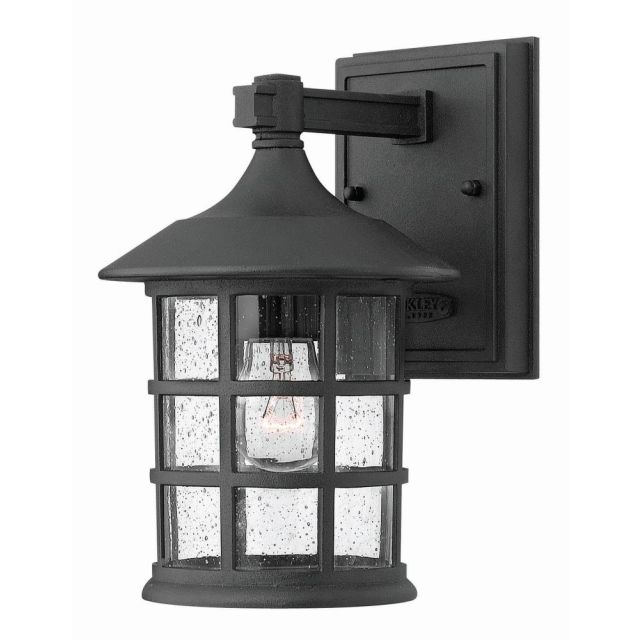 Hinkley Lighting 1800BK Freeport 1 Light 9 Inch Tall Outdoor Wall Light In Black With Clear Seedy Glass