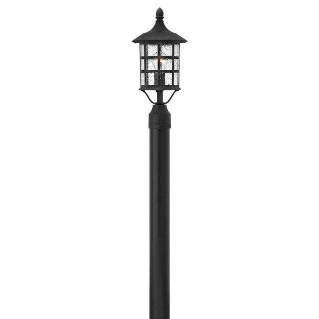 Hinkley Lighting 1807BK Freeport 1 Light 18 inch Tall Outdoor Post Mount Lantern in Black with Clear Seedy Glass
