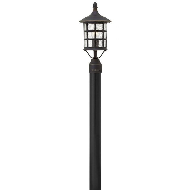 Hinkley Lighting Freeport 1 Light 18 inch Tall Outdoor Post Mount Lantern in Oil Rubbed Bronze with Clear Seedy Glass 1807OZ