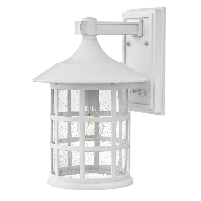 Hinkley Lighting 1865TW Freeport 1 Light 15 Inch Tall Outdoor Wall Light in Textured White with Clear Seedy Glass