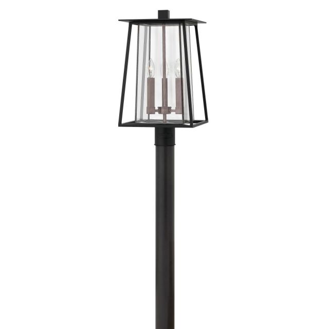 Hinkley Lighting 2101BK-LL Walker 3 Light 21 Inch Tall LED Post Top-Pier Mount In Black With Bound Clear Glass