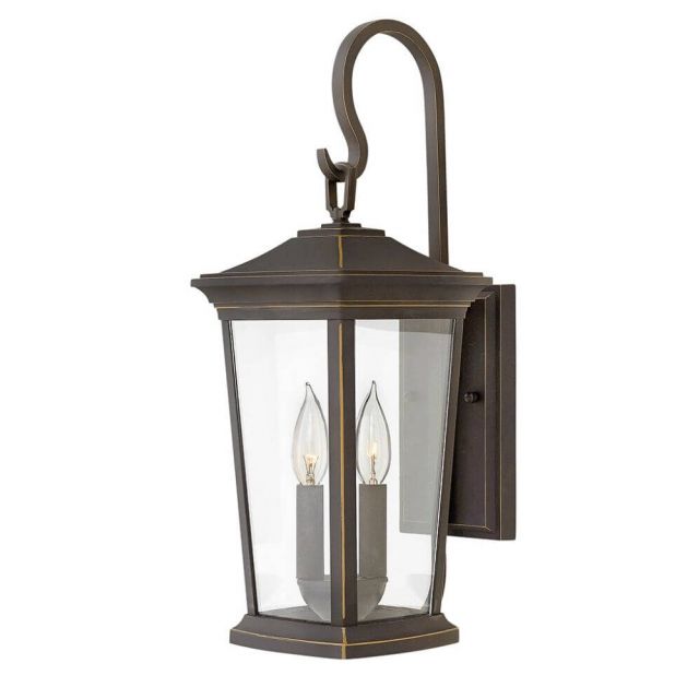 Hinkley Lighting Bromley 2 Light 20 Inch Tall LED Outdoor Wall Light in Oil Rubbed Bronze with Clear Glass 2364OZ-LL