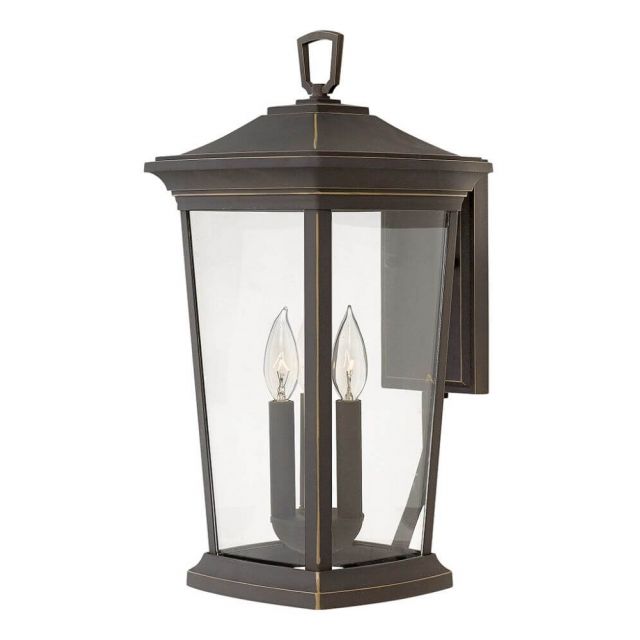 Hinkley Lighting Bromley 3 Light 19 Inch Tall LED Outdoor Wall Light in Oil Rubbed Bronze with Clear Glass 2365OZ-LL