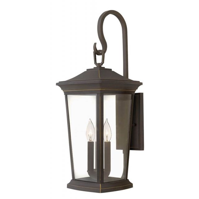 Hinkley Lighting Bromley 3 Light 25 Inch Tall LED Outdoor Wall Light in Oil Rubbed Bronze with Clear Glass 2366OZ-LL