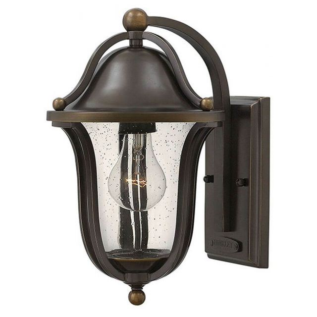 Hinkley Lighting Bolla 1 Light 12 inch Tall Outdoor Wall Mount Lantern in Olde Bronze with Clear Seedy Glass 2640OB