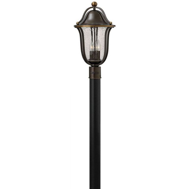 Hinkley Lighting Bolla 3 Light 21 inch Tall Outdoor Post Mount Lantern in Olde Bronze with Clear Seedy Glass 2641OB