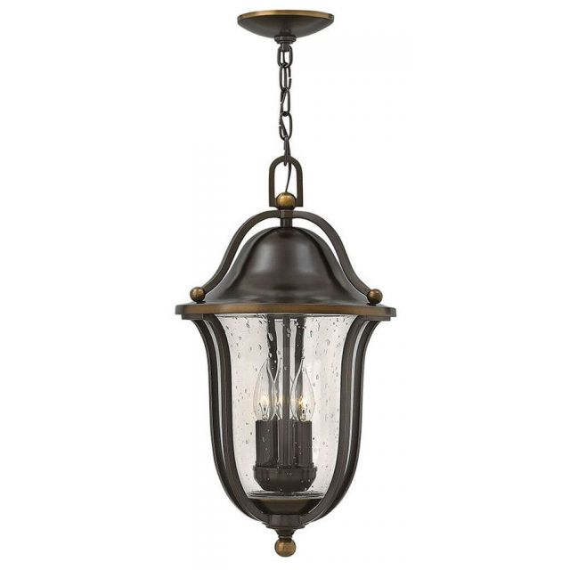 Hinkley Lighting Bolla 3 Light 11 inch Large Outdoor Hanging Lantern in Olde Bronze with Clear Seedy Glass 2642OB