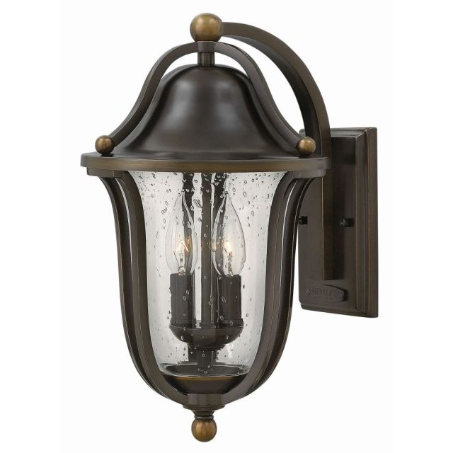 Hinkley Lighting Bolla 2 Light 16 Inch Tall Outdoor Wall Light In Olde Bronze With Clear Seedy Glass 2644OB