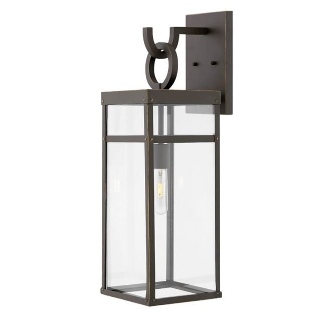 Hinkley Lighting Porter 1 Light 25 inch Tall Large LED Outdoor Wall Mount Lantern in Oil Rubbed Bronze with Clear Glass 2805OZ-LL