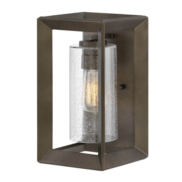 Hinkley Lighting 29300WB-LL Rhodes 1 Light 13 inch Tall Small LED Outdoor Wall Mount Lantern in Warm Bronze with Clear Seedy Glass