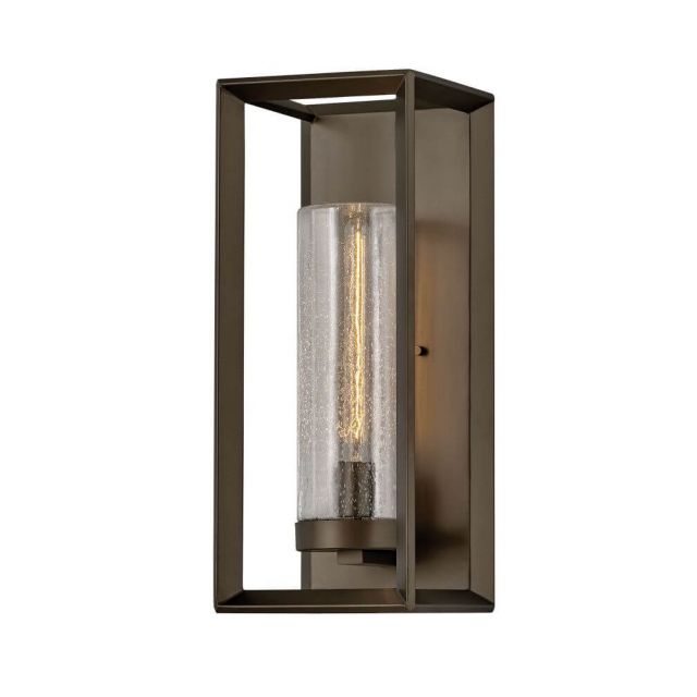 Hinkley Lighting 29309WB Rhodes 1 Light 22 Inch Tall Large Outdoor Wall Mount Lantern in Warm Bronze with Clear Seedy Glass