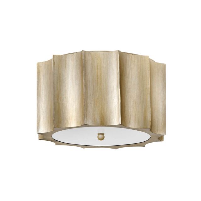 Hinkley Lighting Gia 2 Light 14 inch Flush Mount in Champagne Gold with Etched Lens Glass 34094CPG