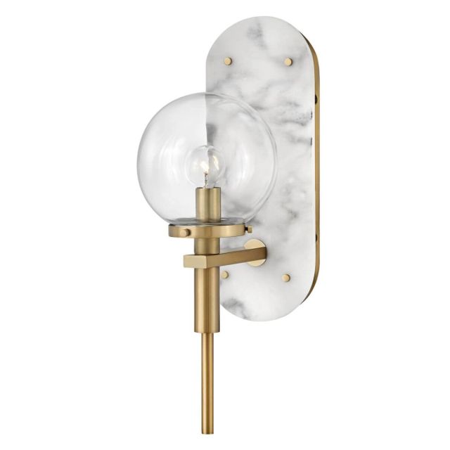 Hinkley Lighting Gilda 1 Light 16 inch Tall Wall Mount in Heritage Brass with Clear Glass 34590HB