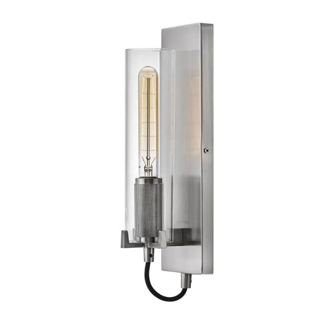 Hinkley Lighting 37850BN Ryden 1 Light 16 inch Tall Wall Sconce in Brushed Nickel with Clear Glass