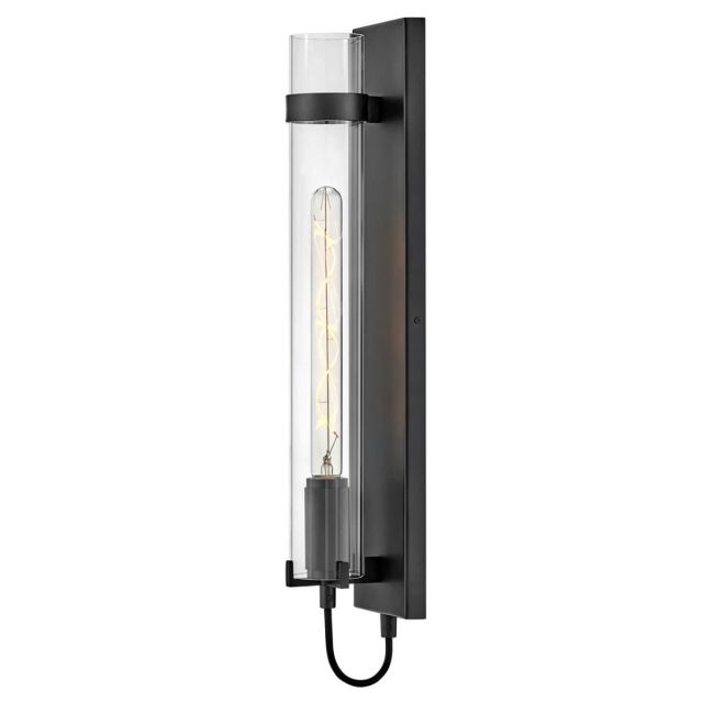 Hinkley Lighting 37852BK-LL Ryden 1 Light 24 inch Tall LED Wall Sconce in Black with Clear Glass