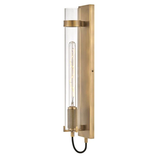 Hinkley Lighting 37852HB-LL Ryden 1 Light 24 inch Tall LED Wall Sconce in Heritage Brass with Clear Glass