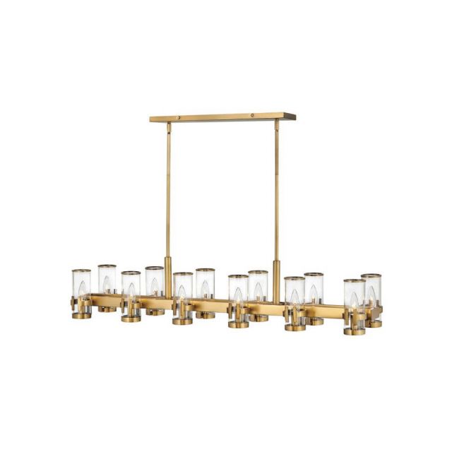 Hinkley Lighting Reeve 12 Light 46 inch Linear Light in Heritage Brass with Clear Glass 38108HB