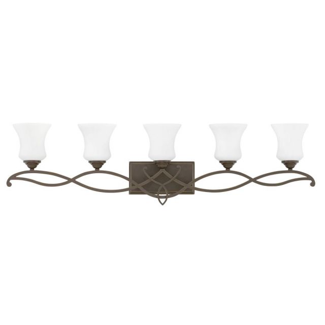 Hinkley Lighting Brooke 5 Light 42 Inch Bath Lighting In Olde Bronze With Etched Opal Glass 5005OB