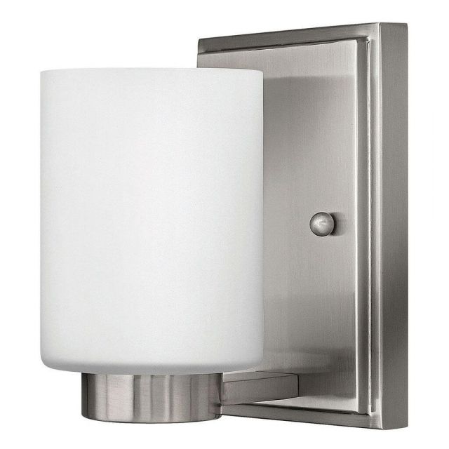 Hinkley Lighting Miley 1 Light 5 inch LED Vanity Light in Brushed Nickel with White Etched Glass 5050BN-LED
