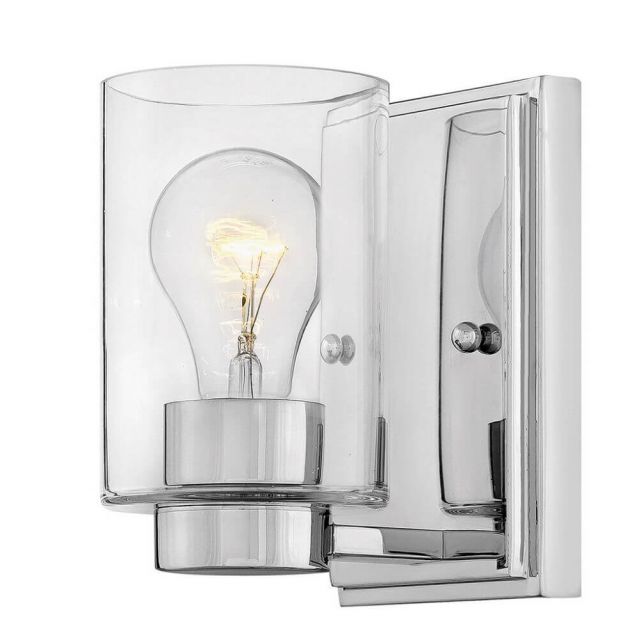 Hinkley Lighting Miley 1 Light 5 inch Bath Light in Chrome with Clear Glass 5050CM-CL