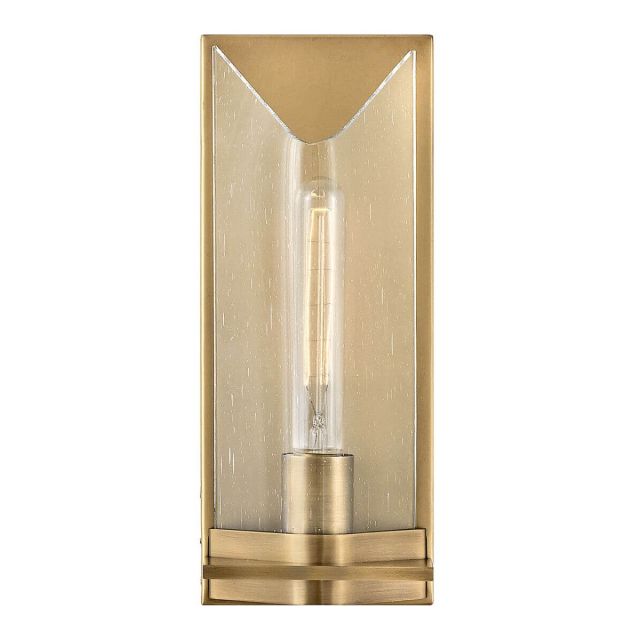 Hinkley Lighting 50710HB Astoria 1 Light 5 inch Vanity Light in Heritage Brass with Clear Seedy Glass