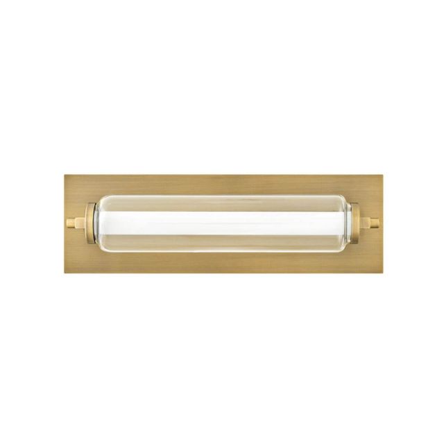 Hinkley Lighting 52020LCB Lucien 17 inch Tall LED Wall Sconce in Lacquered Brass with Clear & Etched Opal Glass