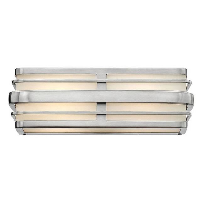Hinkley Lighting 5232BN Winton 2 Light 16 inch Vanity Light in Brushed Nickel with Inside White Etched Glass Panels