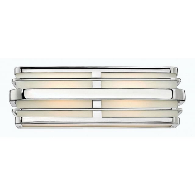 Hinkley Lighting 5232CM Winton 2 Light 16 inch Vanity Light in Chrome with Inside White Etched Glass Panels