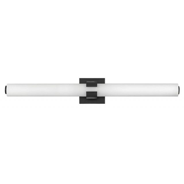 Hinkley Lighting 53063BK Aiden 31 Inch LED Bath Light in Black with Etched White Glass