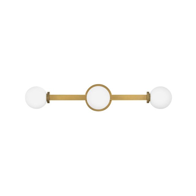 Hinkley Lighting 56053HB-LL Audrey 3 Light 26 inch LED Bath Vanity Light in Heritage Brass with Etched Opal Glass Globes